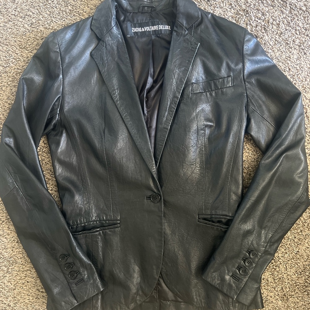 Zadig & Voltaire Lambskin Silk Blazer